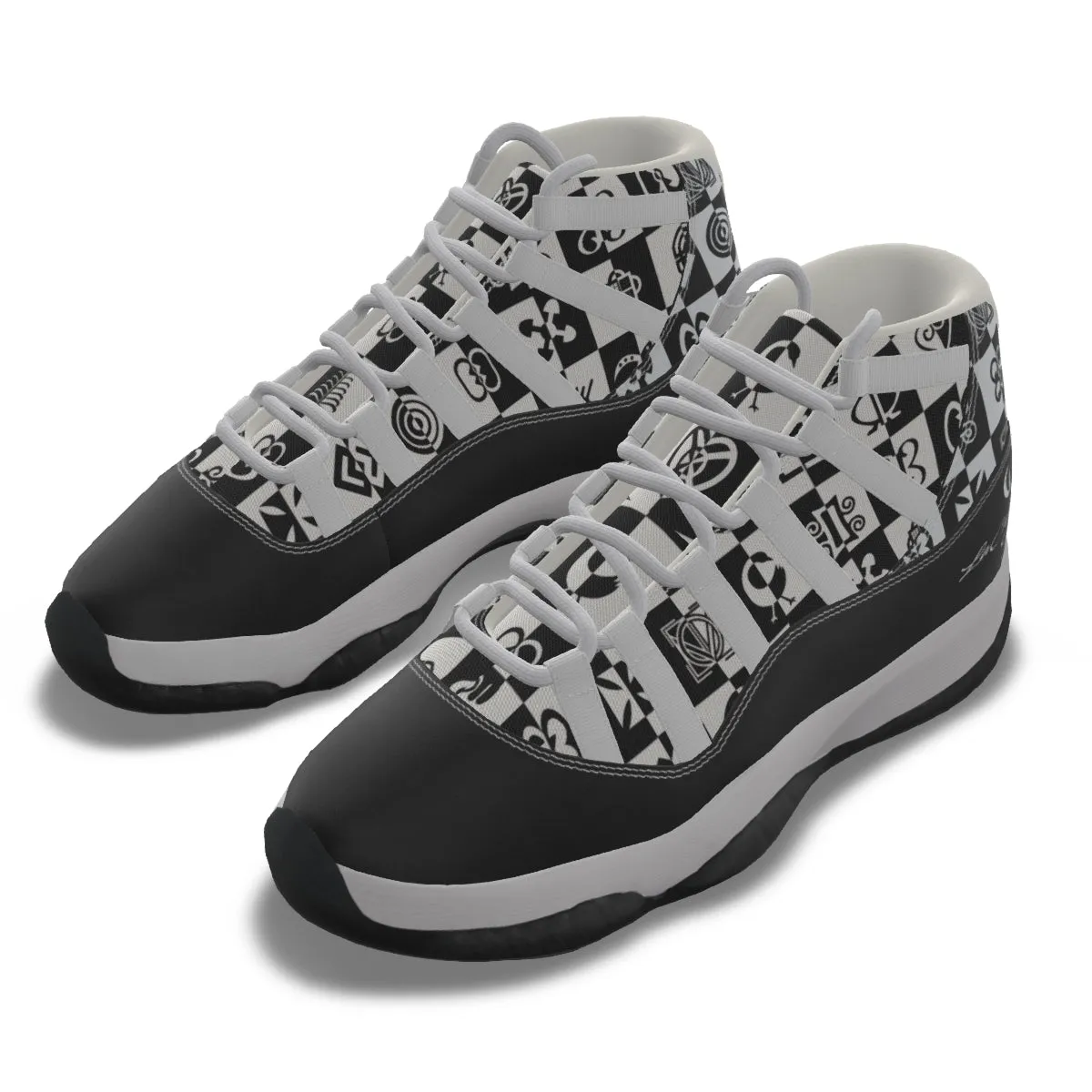 ADINKRA Men's High Top Basketball Shoes
