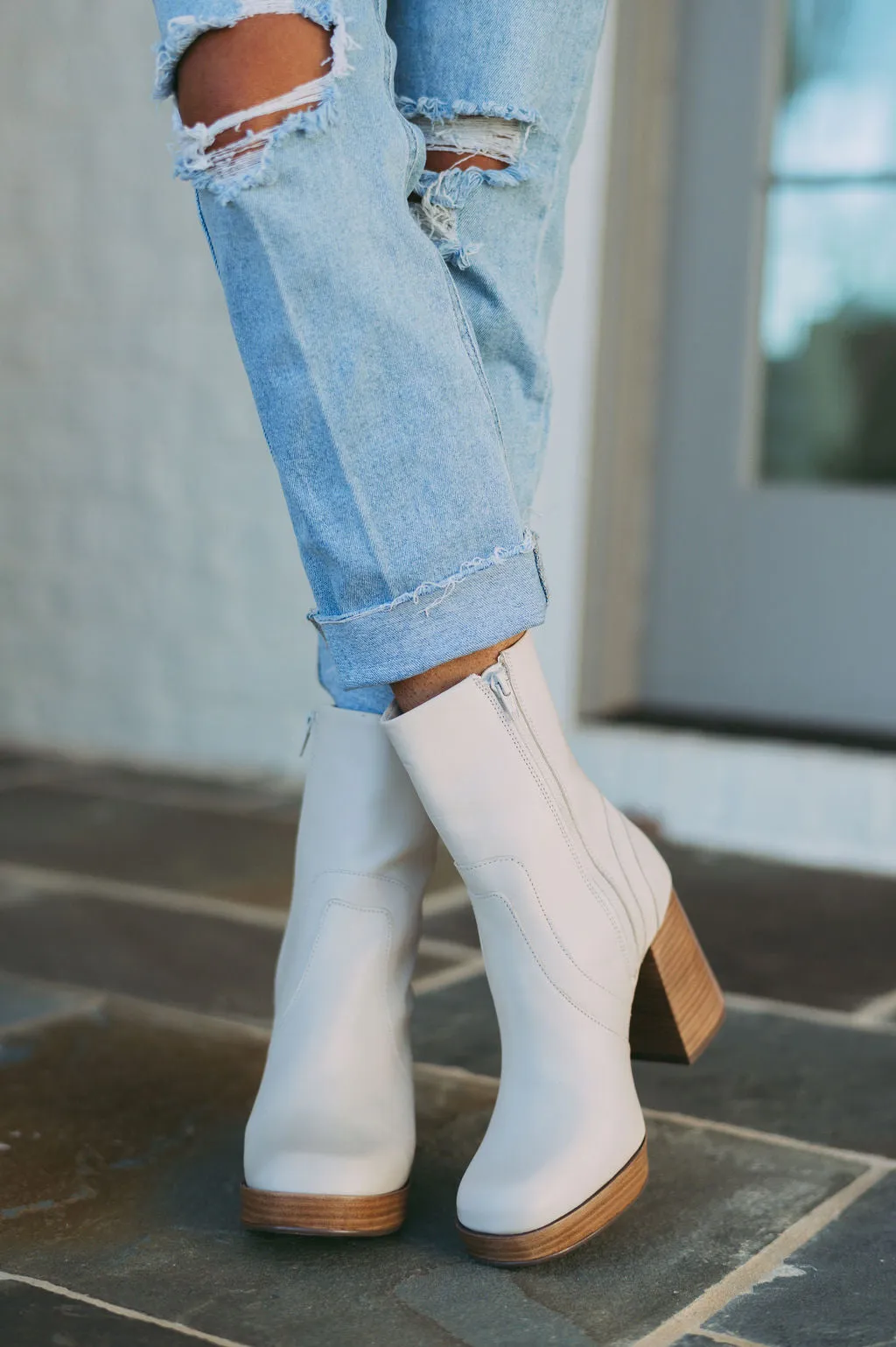 Amozae-Edson Booties-Bone