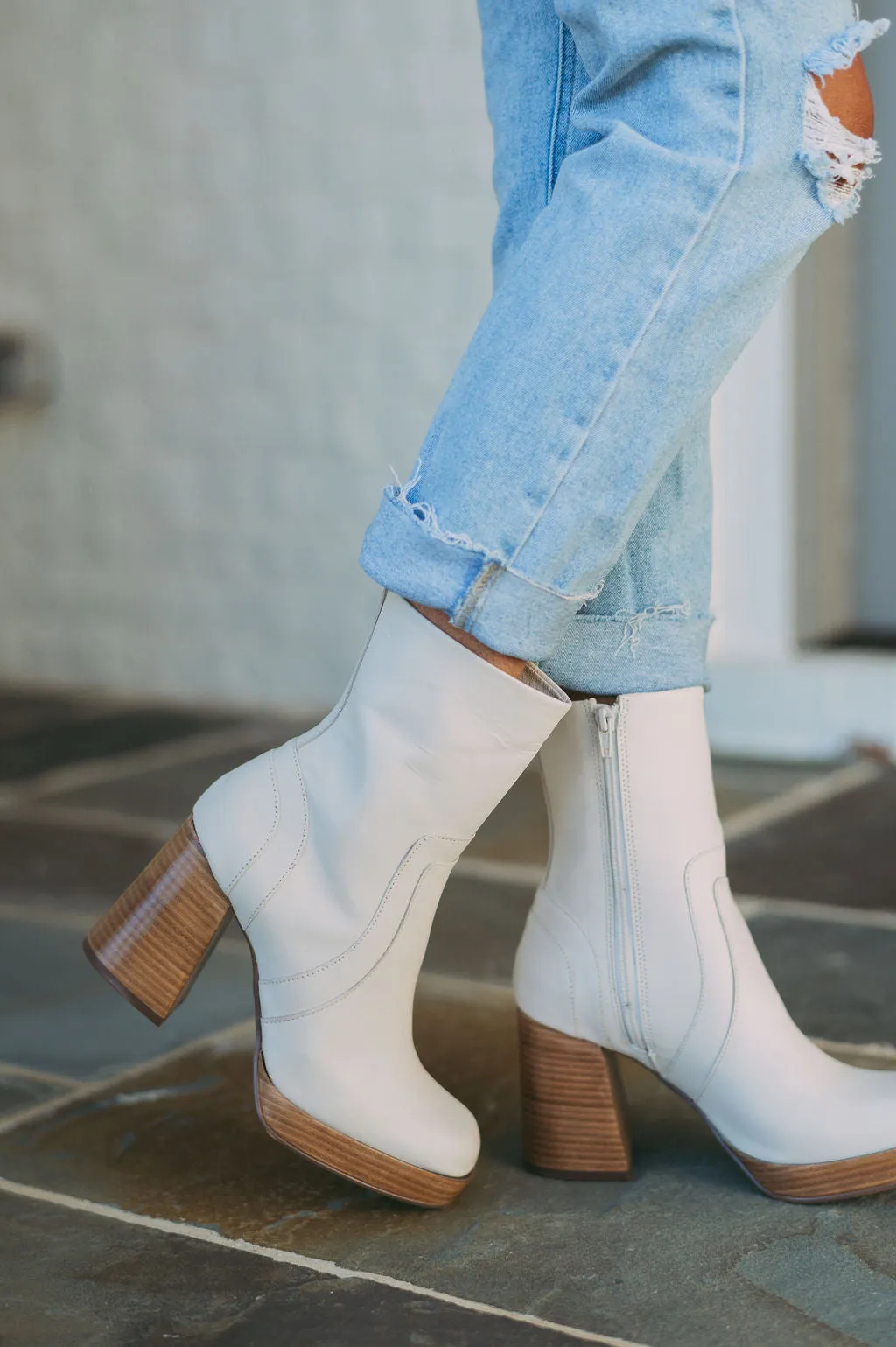 Amozae-Edson Booties-Bone