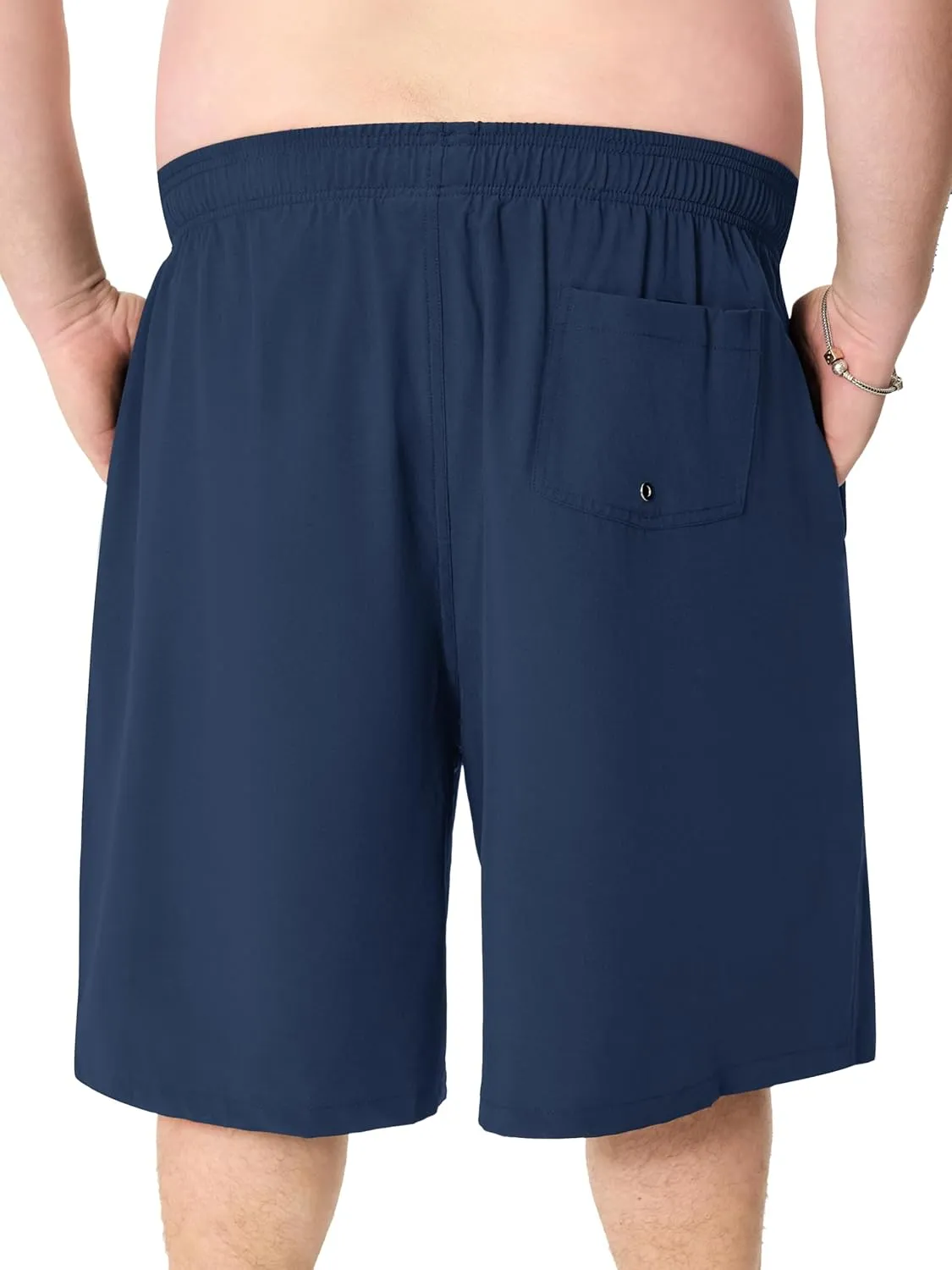 Arcweg Men's Big and Tall Swim Trunks Plus Size Swimsuit for Men with Compression Liner & Zipper Pocket
