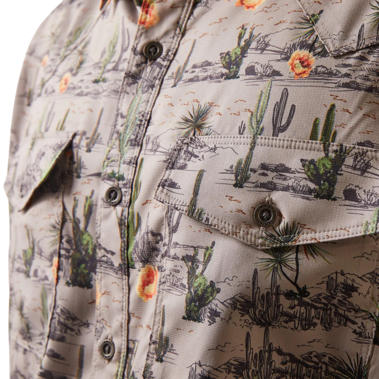 Ariat Men's Dove Desert Scape Ventek Fitted Shirt