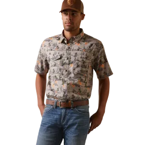 Ariat Men's Dove Desert Scape Ventek Fitted Shirt