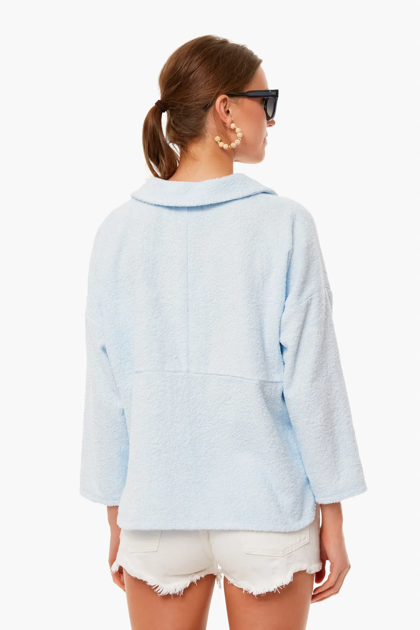 Blue Polo Terry Pullover