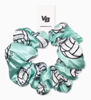 'Bump, Set, Spike' Volleyball Silk Scrunchie