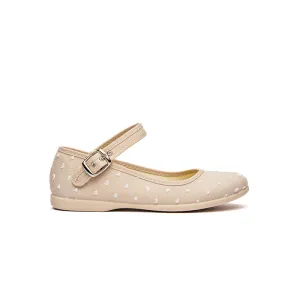 Classic Swiss-Dot Mary Janes In Camel