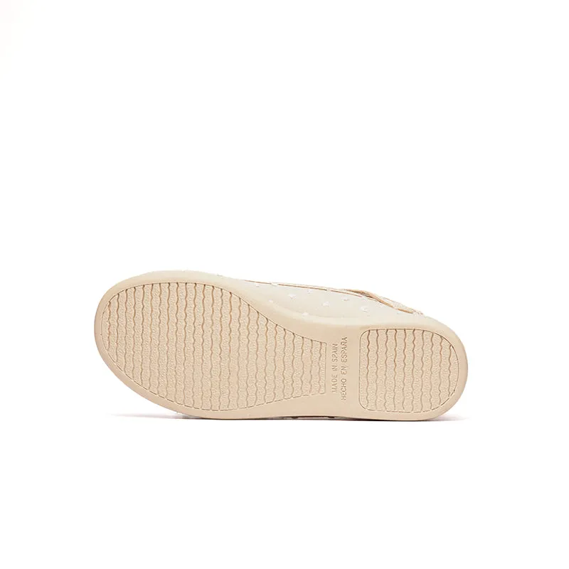 Classic Swiss-Dot Mary Janes In Camel