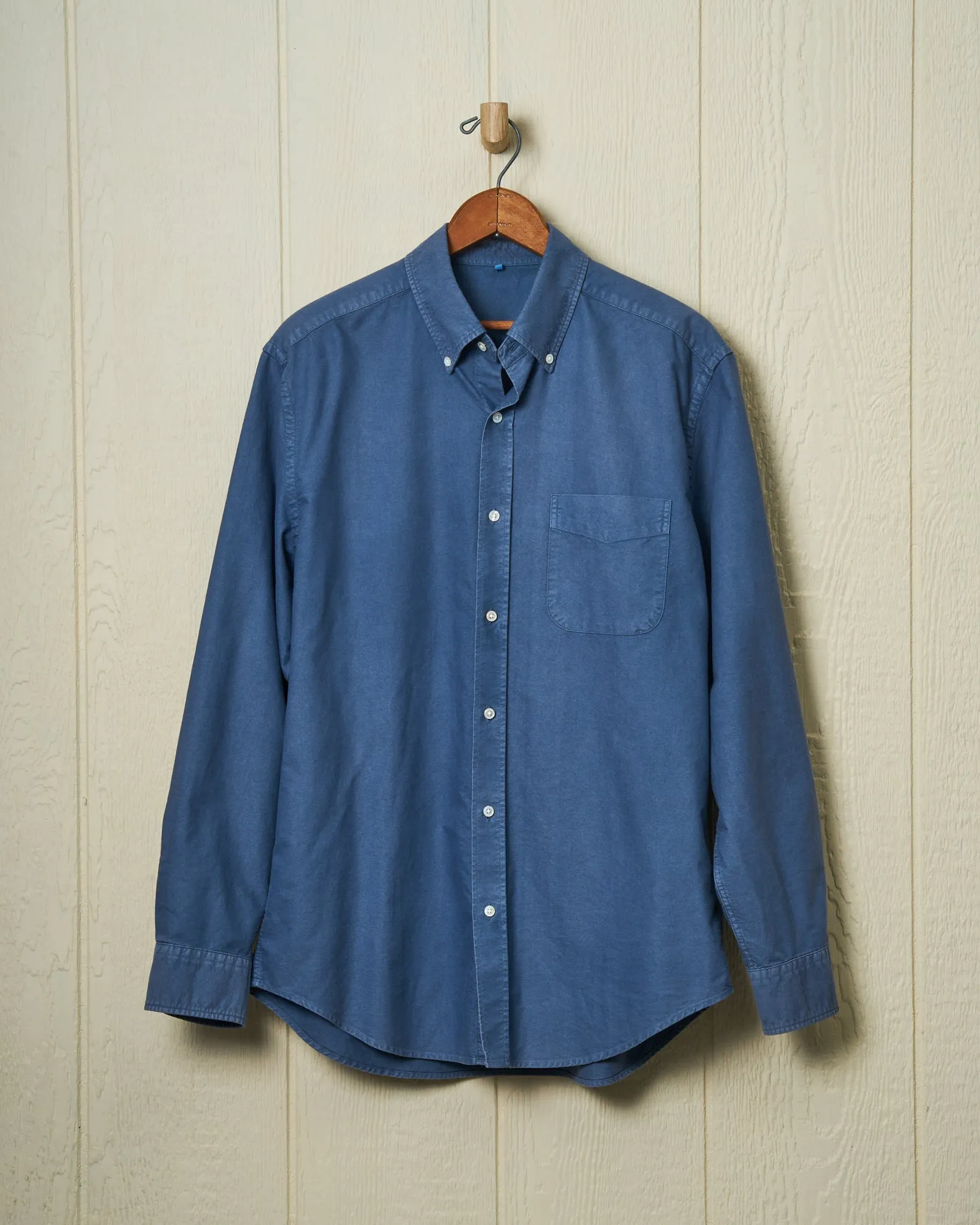Garment Dyed Oxford Shirt in Weathered Navy
