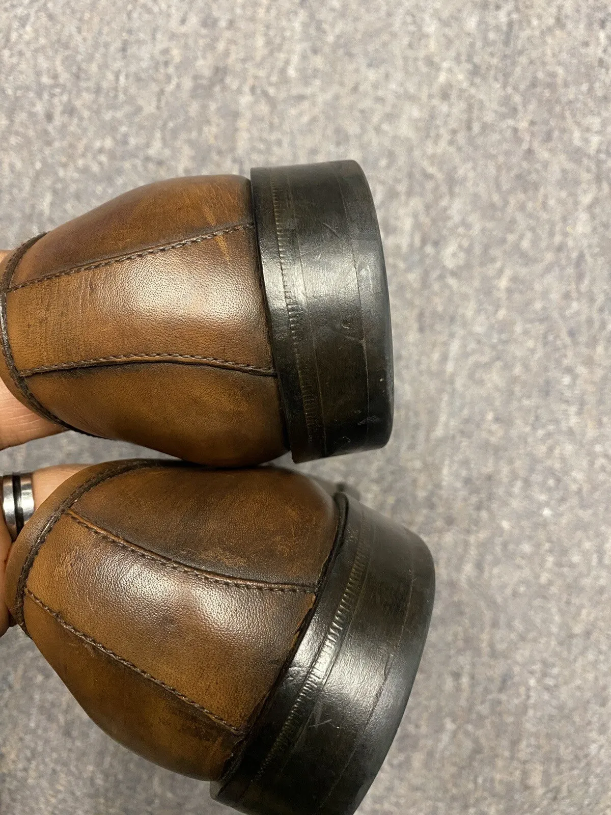 Hugo Boss Chesterfield Brown Slip On Shoes Mens size 8
