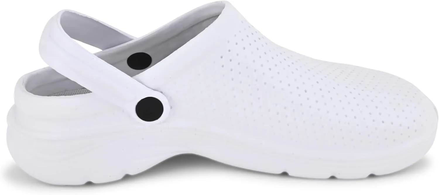 JEFFRICO Breathable Clogs for Women - Lightweight Slip-On Garden, Nursing & Work Shoes with Arch Support - Work Clogs Comfortable EVA Footwear
