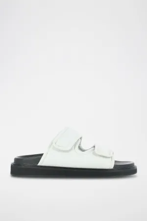 Jonak - Mules Warning Cuir  - Blanc