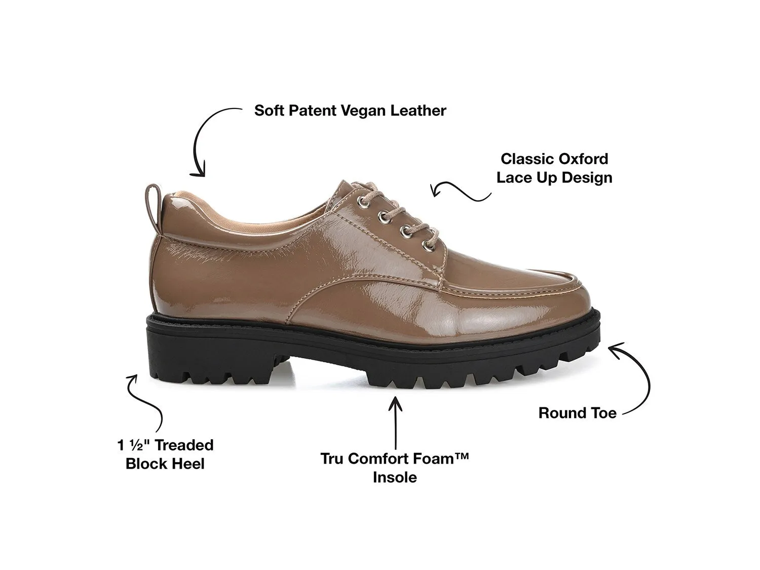 Journee Collection Zina Oxfords, taupe