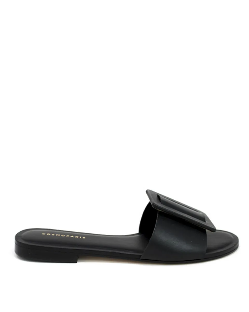Mules En Cuir Rebecca - Noir