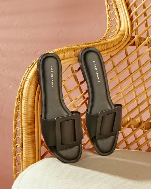 Mules En Cuir Rebecca - Noir