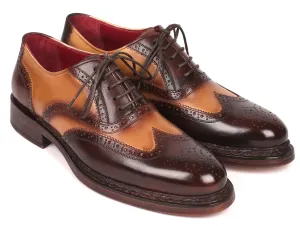 Paul Parkman Wingtip Oxfords Goodyear Welted Brown & Beige