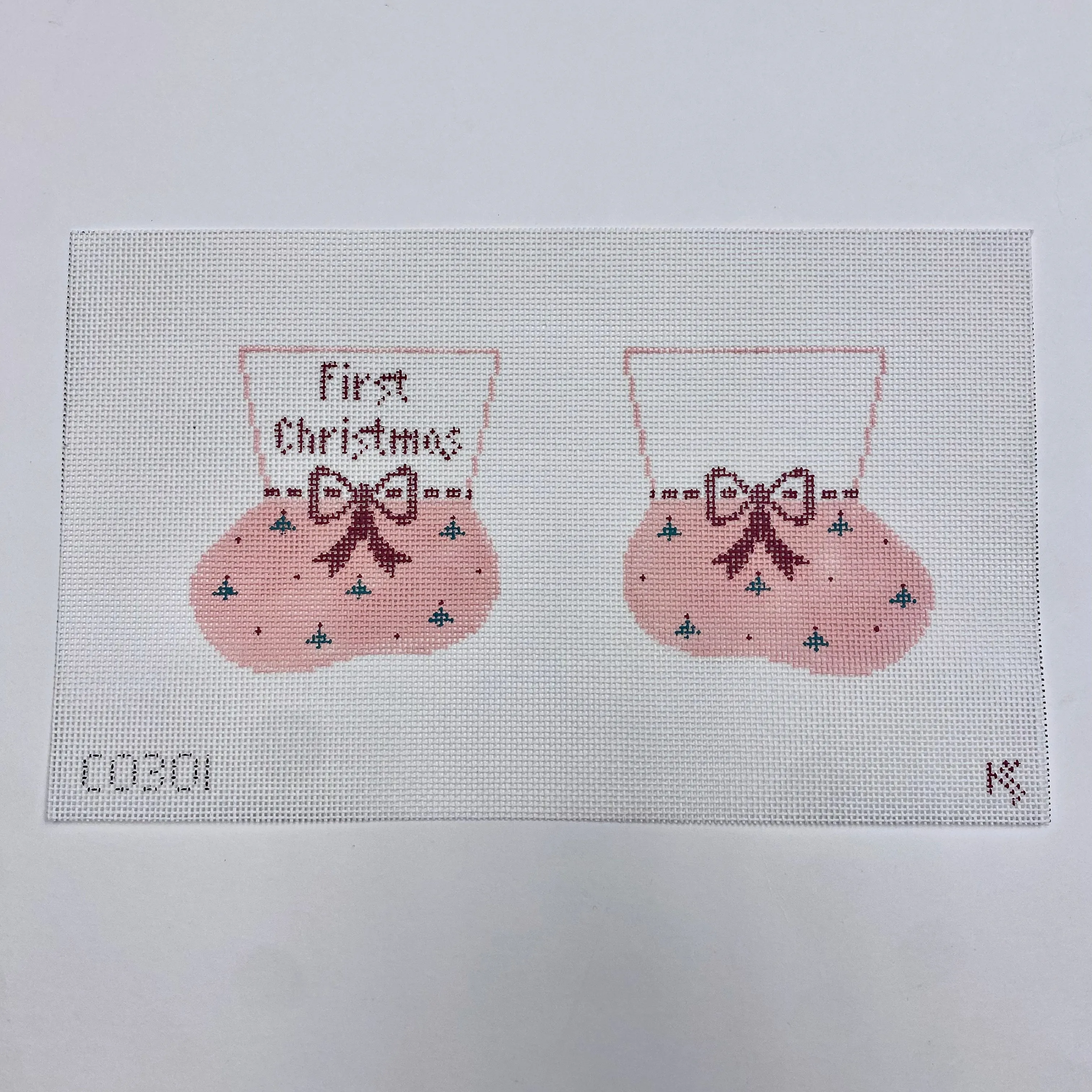 Pink Baby Booties Canvas