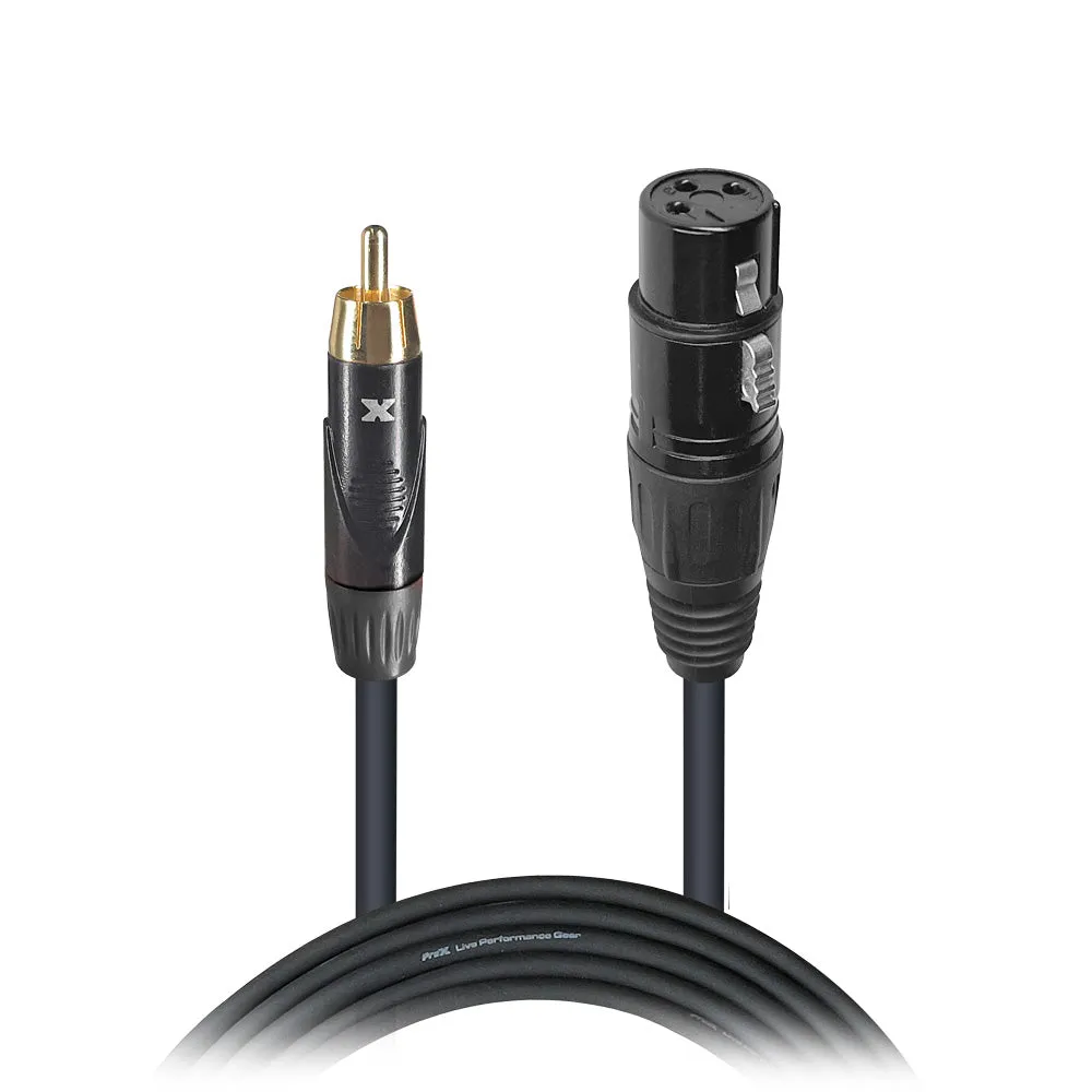 ProX XC-RXF50 50 Ft. Unbalanced RCA to XLR3-F High Performance Audio Cable
