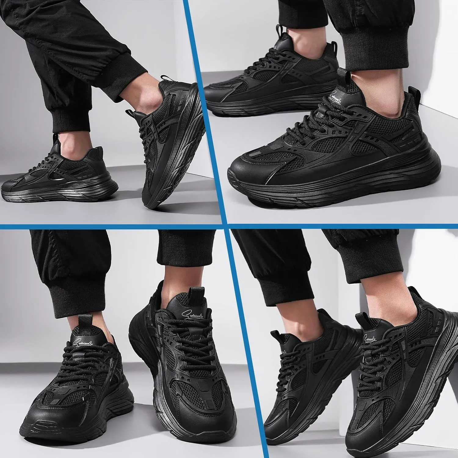 Qiucdzi Non Slip Work Shoes for Men Food Service Oil Resistant Sneakers Lightweight Chef Comfortable Walking Shoes for Restaurant Breathable Work & Safety Footwear