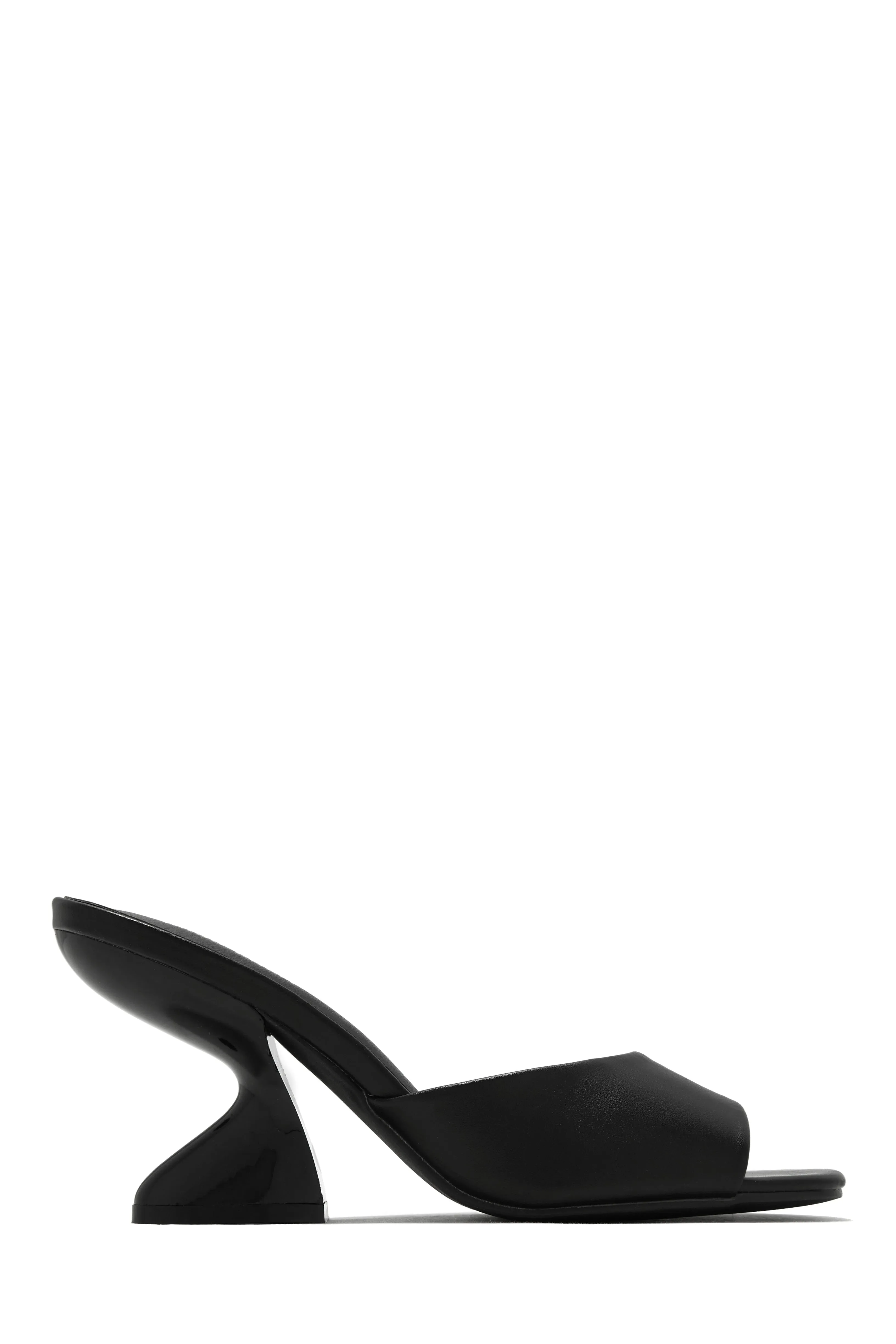 Racquel Mid Heel Mules - Silver