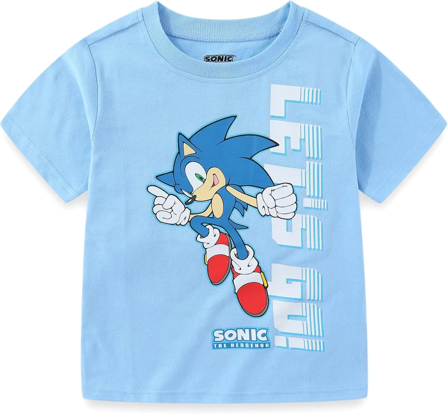 SEGA Sonic the Hedgehog Boys 3 Piece Tank Top T-Shirt and Short Set for Big Kids