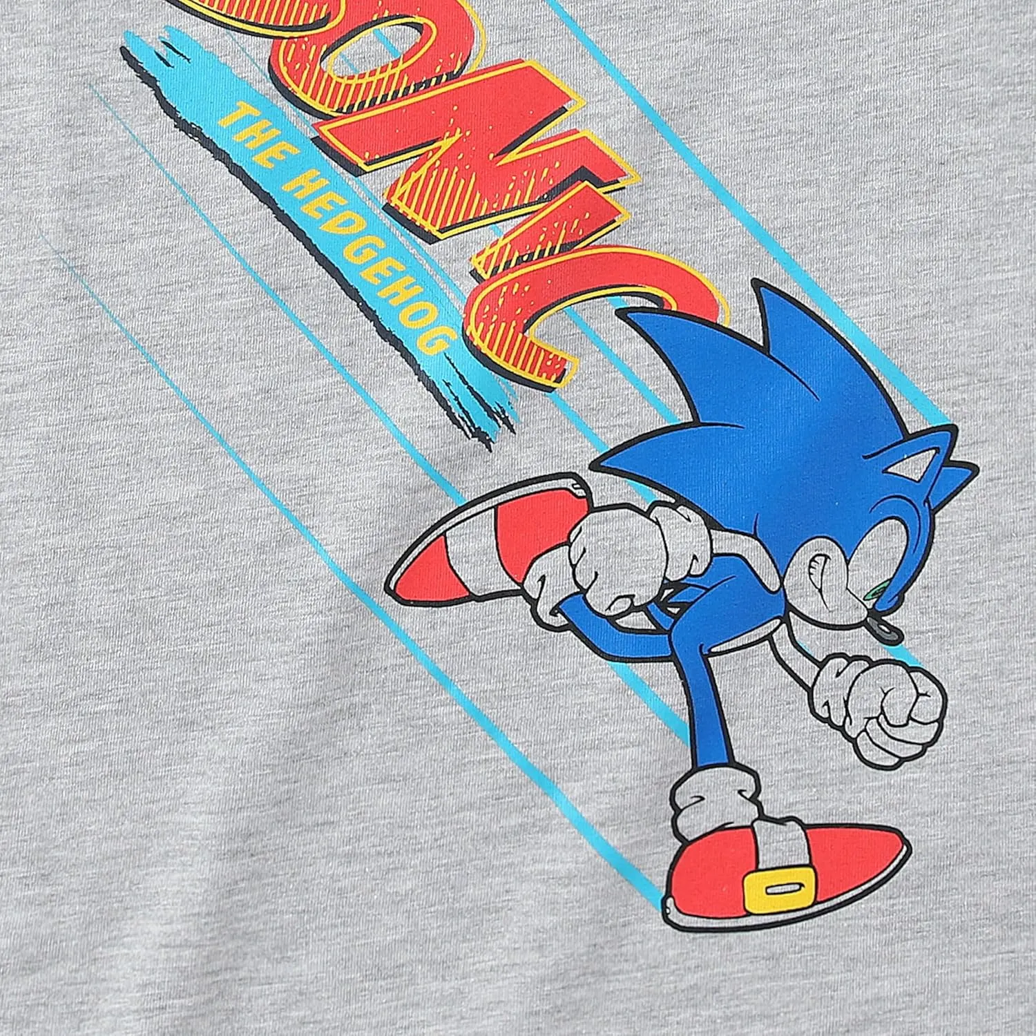 SEGA Sonic the Hedgehog Boys 3 Piece Tank Top T-Shirt and Short Set for Big Kids