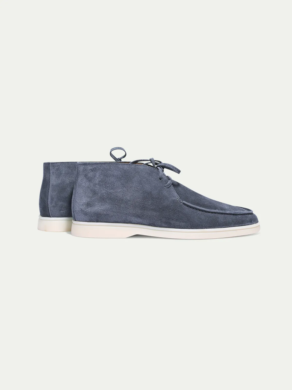 Steel Blue Suede Desert Boot