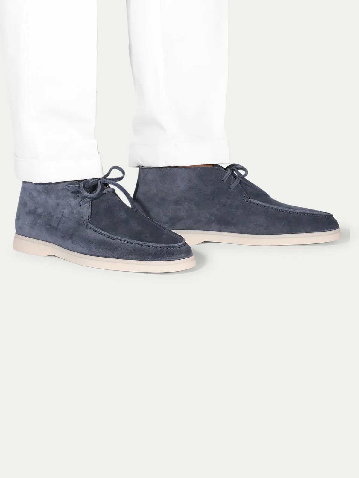 Steel Blue Suede Desert Boot